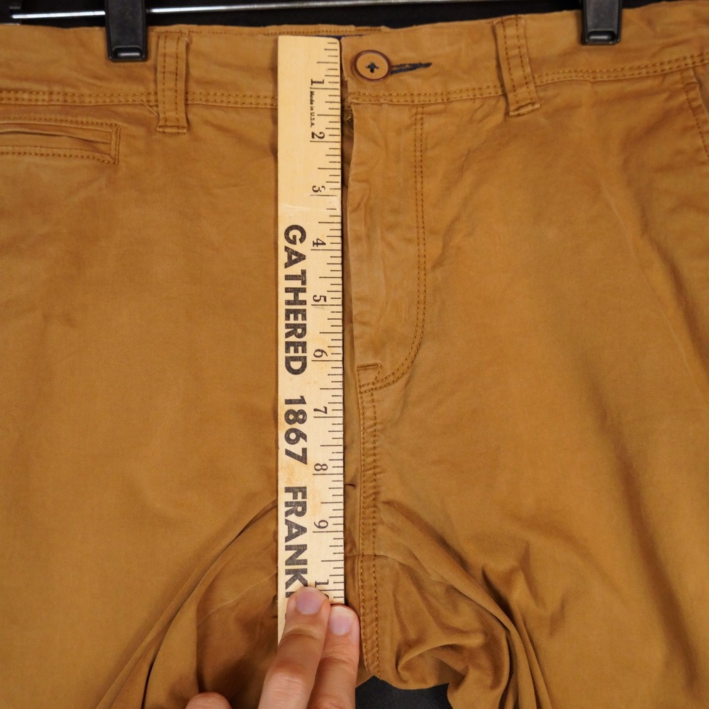 Netplay Chino Pants Mens 32 Tan Heritage Workwear Slim Tapered Cotton - Picture 11 of 12